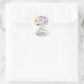 Lavendel Spring Bloemen Baby shower Envelope Seal Ronde Sticker (Tas)