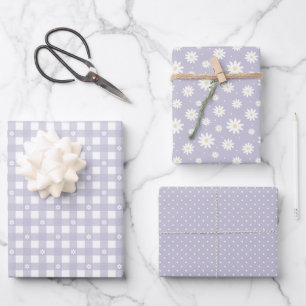 Lavendel Spring Pattern Schattigee inpakpapier vel
