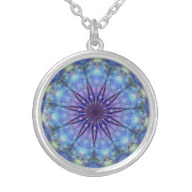 Lavendel Starburst Mandala Ketting
