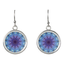 Lavendel Starburst Mandala oorbellen
