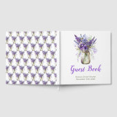 Lavendel stenen pot bruiloftsborrel gastenboek (Volledig)