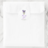 Lavendel stenen pot bruiloftsborrel ronde sticker (Tas)