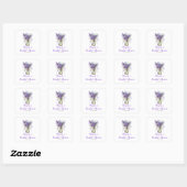 Lavendel stenen pot bruiloftsborrel vierkante sticker (Vel)