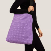 Lavendel Stippen Crossbody Tas (Dichtbij)