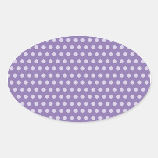 Lavendel Stippen Ovale Sticker (Voorkant)