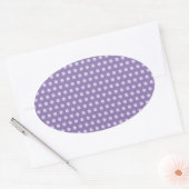 Lavendel Stippen Ovale Sticker (Envelop)