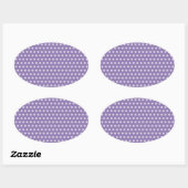 Lavendel Stippen Ovale Sticker (Vel)