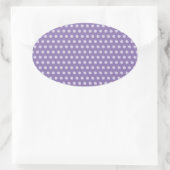 Lavendel Stippen Ovale Sticker (Tas)