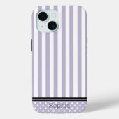 Lavendel Strepen & Stippen Custom Samsung Case-Mate iPhone Case (Achterkant)