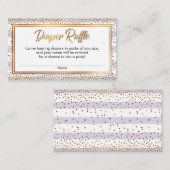 Lavendel Stripes w / Confetti Luier Raffle Kaarten (Voorkant / Achterkant)