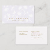 Lavendel Subtiel Bloemenpatroon Schoonheidssalon Visitekaartje (Voorkant / Achterkant)