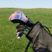 Lavendel Sunset Paarse Strand Oceaan Waterverf Golfheadcover (Insitu)