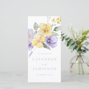 Lavendel & Sunshine Bloemen Huwelijksprogramma