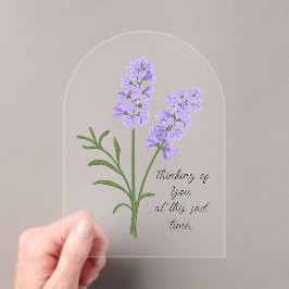 Lavendel Sympathy Card Acryl Uitnodigingen