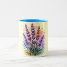 Lavendel Tak Waterverf Twee-Tons Mok