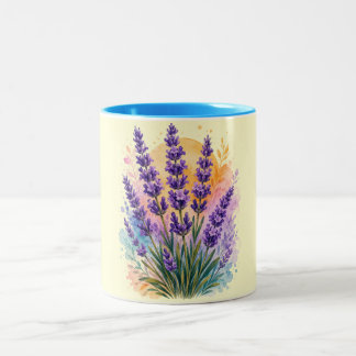 Lavendel Tak Waterverf Twee-Tons Mok