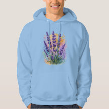 Lavendel Takje Waterverf Botanische Hoodie