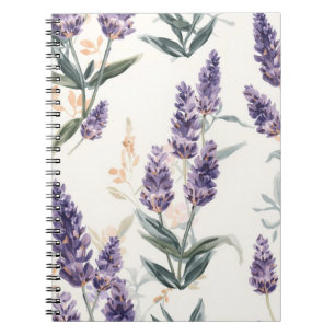 Lavendel Takjes Waterverf Botanisch Paars Bloemmot Notitieboek