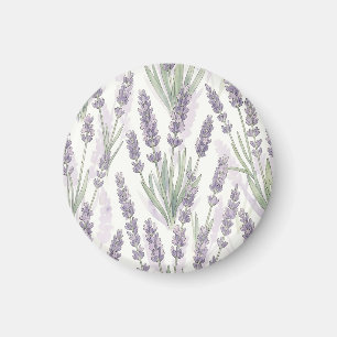 Lavendel Takjes Waterverf Botanisch Patroon Magneet