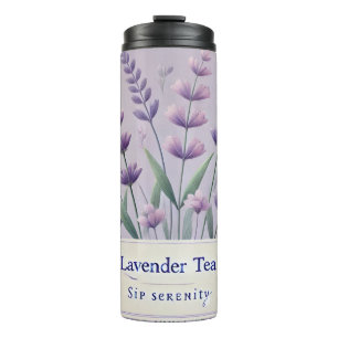 Lavendel Tea Design AI kunst Thermosbeker