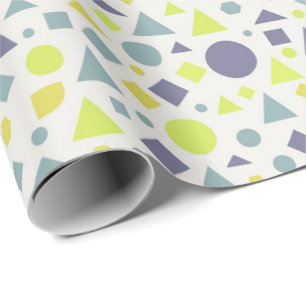 Lavendel Teal Citroen Geometrisch Welkom Ontwerp Cadeaupapier