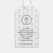 Lavendel Thuisgemaakte Bad & Lichaam Cadeaulabel (Achterkant)