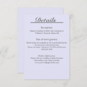 Lavendel Timeless Elegance detail kaart (Voorkant / Achterkant)