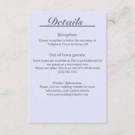 Lavendel Timeless Elegance detailkaart Informatiekaartje