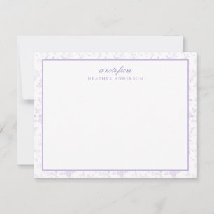 Lavendel toile bloemenspecifieke briefpapier notitiekaartje