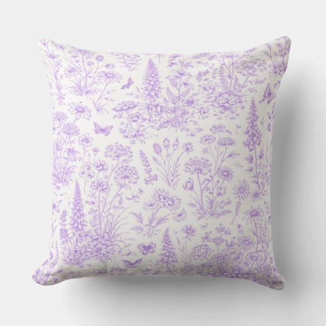 Lavendel Toile Kussen (Voorkant)