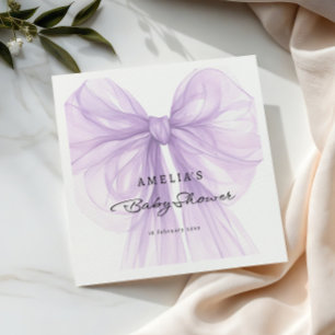 Lavendel Tulle Strik Elegante Baby Shower Servet