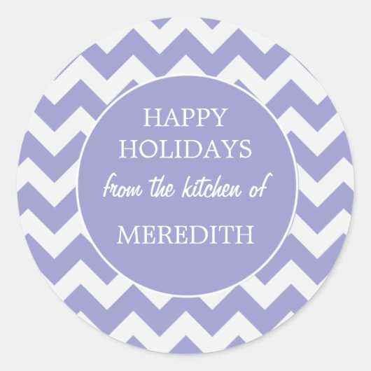 Lavendel uit de keuken van bakken ronde sticker (Voorkant)