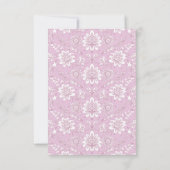 Lavendel Uitnodiging, William Morris Stijl Kaart (Achterkant)