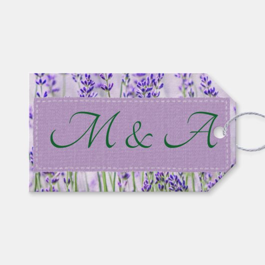 Lavendel Velden Bruiloftsgeschenk Labels Cadeaulabel (Voorkant (Horizontaal))
