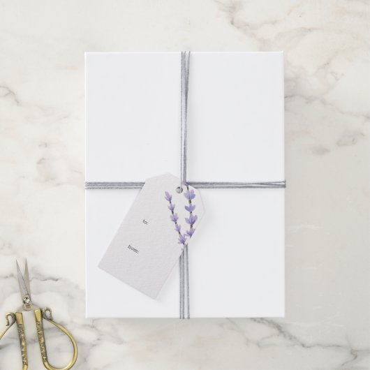 Lavendel Velden Dank u Cadeaulabel (Met Touw)