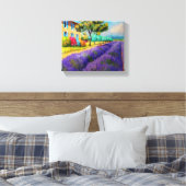 Lavendel Velden in Provence Waterverf Canvas Print (Insitu (Slaapkamer))