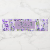 Lavendel Velden Trouwwater Fles Grote Labels Waterfles Etiket (Enkel label)