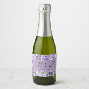 Lavendel Velden Wedding Mini Mousserende Wijn Labe Sparkling Wijnetiket