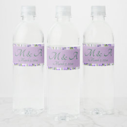 Lavendel Velden Wedding Water Fles Labels Waterfles Etiket