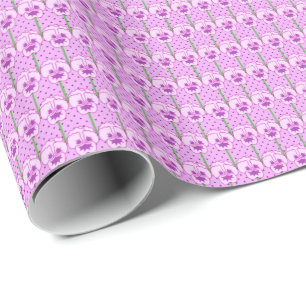 Lavendel violen - retro behangpatroon cadeaupapier