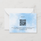 Lavendel violet blauw menu QR bruiloft reactie RSV (Achterkant)