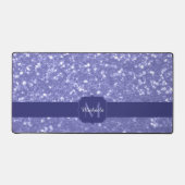 Lavendel violet fonkelt glitter bling Monogram Bureaumat (Voorkant)