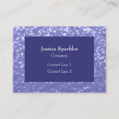 Lavendel violet fonkelt glitter bling Monogram Visitekaartje (Achterkant)