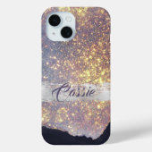 Lavendel Violet Gold Star Swatch Case-Mate iPhone Case (Achterkant)
