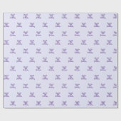Lavendel violet paarse naam script cadeaupapier (Vlak)