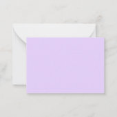 Lavendel violette bruiloft menu reactie RSVP (Achterkant)