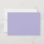 Lavendel violette bruiloft menu reactie RSVP-kaart (Achterkant)