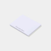 Lavendel violette naam post-it® notes (Schuin)