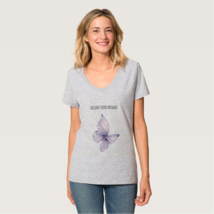 Lavendel Vlinder Dromen T-shirt