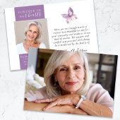 Lavendel vlinder foto begrafenis dank u kaarten